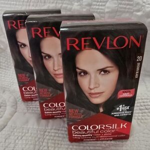 Revlon Colorsilk Beautiful Color Hair Dye - 20 Brown Black X 3